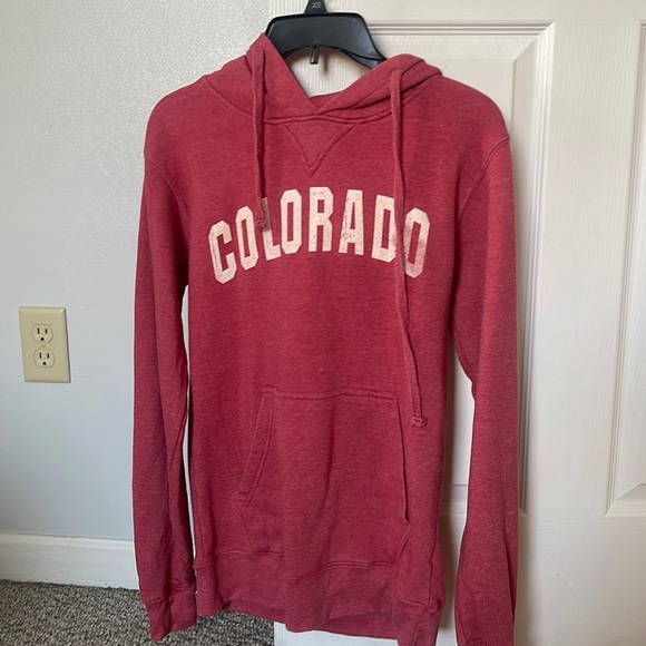 stretchy red Colorado hoodie - Picture 1 of 2